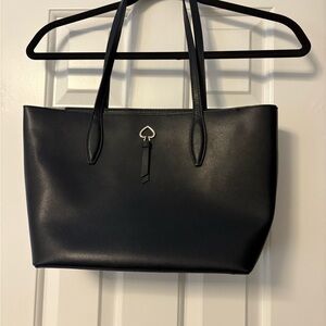 Kate Spade Black Tote Bag with Heart Charm